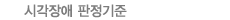 시각장애의 판정기준